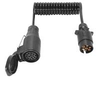 ETUKER 12v 2M Alargador Cable Remolque Cable de Extensión de 7 Polos Adaptador Enchufe Remolque de 7 a 13 Pines
