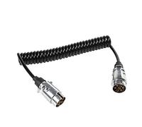 ETUKER 2m Remolque Cable 7 Pines, 12V Remolque Cable Electrico en Metal Enchufes de Zócalo 7 Pines, 2,5m Universal Remolque Cable de Extensión, para Caravanas/Coches/RV/Conector Remolque (2,5m)