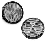 ETUKER 2pcs Catadioptrico Redondo Remolque,Catadioptrico Moto Homologado Reflectantes Redondo,Reflector de lente de luz trasera
