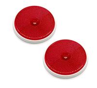 ETUKER 2pcs Catadioptrico Redondo Remolque,Catadioptrico Moto Homologado Reflectantes Redondo,Reflector de lente de luz trasera