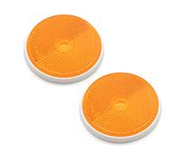 ETUKER 2pcs Catadioptrico Redondo Remolque,Catadioptrico Moto Homologado Reflectantes Redondo,Reflector de lente de luz trasera
