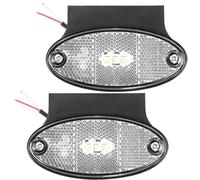 ETUKER 2x Luces Blanco de Posición Delanteras Remolque 12/24v LED Pilotos Caravana Homologados