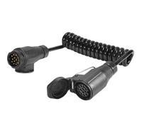 ETUKER Alargadera para Enchufe de Remolque 13Pines 2M Espiral Cable de Extensión Adaptador Remolque de 13 a 13 Pines