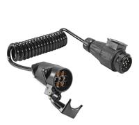 ETUKER Alargadera para Enchufe de Remolque 7Pines 2M Espiral Cable de Extensión Adaptador Remolque de 13 a 7 Pines