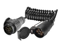 ETUKER Cable para Remolque 7 Polos Adaptador Cable 1.8M 12V Alargador Cable Remolque con Enchufe 13 Pines a Zócalo 7 Pines