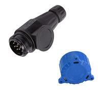 ETUKER Enchufe de Remolque de 13 Pines con Cubierta Protectora de estacionamiento, Conector de Enchufe de Remolque de Barra de Remolque de 12v 13 Pines, para camión RV Coches Barco Caravana