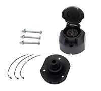 ETUKER Enchufe de Remolque de 13 Pines con Junta de Goma, 12 V, 13 Pines, Conector de Enchufe de Barra de Remolque, Resistente al Agua para Camión RV Coches Barco Caravana