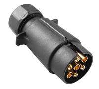 ETUKER Enchufe macho de remolque de 7 pines, conector eléctrico impermeable 12N para remolque y tablero de luz