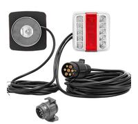 ETUKER Pilotos Traseros Remolque Led Imán 12V, Luces Remolque Magneticas Con Cable 2.5/7.5m,5 Funciones, Homologados