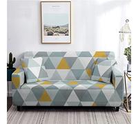 ETULLE Funda de sofá elástica 3D Geometry,Funda de sofá con Estampado de Rompecabezas Triangular,Fundas de sofá Decorativas con diseños de Alta Elasticidad 1 2 3 4 Asientos,Funda Protectora de mueb