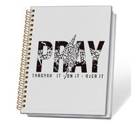 ETVISO Cuaderno cristiano de relámpago de leopardo para mujeres y hombres, diario bíblico de oración para mujer, cuaderno de notas de iglesia, cuadernos de espiral de tapa dura de las Escrituras, 5.5