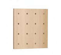 Etyldya Estantería de Pared Panel Modular Repisa Madera Soporte Ganchos Organizador Ajustable Natural Espacio y Decora Pared Adecuado para Recibidor Cocina Área de Trabajo, Madera Natural 40-40cm
