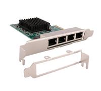 Etyrerre Tarjetas de Red Adaptador de Red/Ethernet/LAN Tarjeta de Red PCI-E Realtek RJ45 Internet Ethernet Gigabit Tarjeta de Red de 4 Puertos