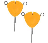 ETYUDPABV 2 Unidades de Extractor portátil de Nudos para cebos, Herramienta para deshacer Nudos en anzuelos y Agujas de Cebo de Pesca, Herramienta Naranja de ABS y Acero Inoxidable para
