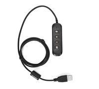 ETYUDPABV Adaptador de Cable QD con Enchufe USB H901, Adaptador para Auriculares de Centro de Llamadas con Volumen Ajustable y Silencio del micrófono, Adaptador de Control de Audio de 3,5 mm (Gris)