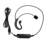 ETYUDPABV Ear - Hook USB Headset, Wired Computer Headphone with One - Key Mute and Volume Control, Plug and Play Ear - Hook Headset for Skype QQ MSN, Comfortable In - Ear Design for Notebook