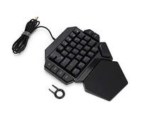 ETYUDPABV One Handed Mechanical Keyboard with Blue Switches, Gaming Keyboard with RGB Blacklight, 35 Key Compact Design with Macro Function, Plug and Play for PC Mac Linux