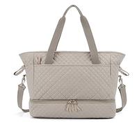 ETZRYSYB Bolsa de maquillaje de viaje para mujer, bolsa de gimnasio deportiva con compartimento para zapatos, bolsa cruzada grande con múltiples bolsillos, un color, Talla única