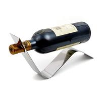 ETZRYSYB Botellero plegable de acero inoxidable para vino, estante decorativo para botellas de metal, accesorios de manualidades.