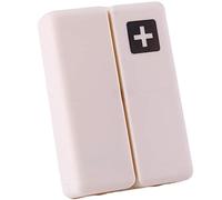 ETZRYSYB Cajas de almacenamiento, 1 pastillero semanal plegable para 7 días, organizador de herramientas (beige)