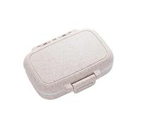 ETZRYSYB Cajas de almacenamiento con 3 rejillas para 7 días, mini tableta semanal, organizador de almacenamiento, contenedor para tabletas, divisores de viaje (rojo rosa)