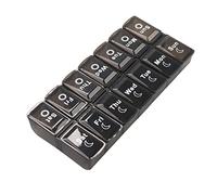 ETZRYSYB Cajas de almacenamiento de 1/2 unidades, 7 días semanales, 28/14 rejillas, dispensador de tabletas de medicina, organizador de pastillas, contenedor organizador de almacenamiento (1 unidad