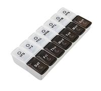 ETZRYSYB Cajas de almacenamiento de 1/2 unidades, 7 días semanales, 28/14 rejillas, dispensador de tabletas de medicina, organizador de pastillas, contenedor organizador de almacenamiento (1 unidad