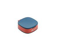 ETZRYSYB Cajas de almacenamiento mini portátil con 4 compartimentos de rejilla, pastillero de viaje, estuche de plástico para tabletas, dispensador de tabletas (azul)