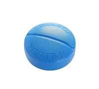 ETZRYSYB Cajas de almacenamiento organizador de pastillas, redondo, 4 rejillas de pastillas, color dulce, caja simple, dispensador de medicamentos, mini particiones, contenedor de almacenamiento de