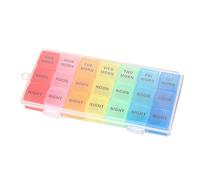 ETZRYSYB Cajas de almacenamiento semanal para tabletas de 7 días, 21 compartimentos, organizador de tabletas de plástico, dispensador de almacenamiento de medicamentos, organizador mensual de tabletas