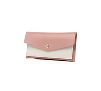 ETZRYSYB Carteras geométricas de cuero para mujer, monederos largos con diseño de cerrojo, cartera de mano para dinero femenino, tarjetero de crédito, un color, Talla única