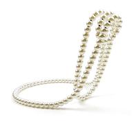 ETZRYSYB Estante de vino, 1 unidad, collar de perlas creativas, estante de vino de lujo mágico de resina de metal colgante para botellas de vino, estante para decoración del hogar y escritorio (blanco