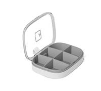 ETZRYSYB Fiambrera portátil para la semana, gran capacidad, compartimento de viaje, caja sellada, pastillero portátil (Schwarz)