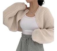 ETZRYSYB Jersey para mujer, chaleco de punto para mujer, capa superior, blanco, Altoa única