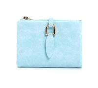 ETZRYSYB Monederos cortos para mujer, cartera pequeña mate para mujer, monedero femenino, azul celeste, Talla única