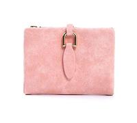 ETZRYSYB Monederos cortos para mujer, cartera pequeña mate para mujer, monedero femenino, Pink, Talla única