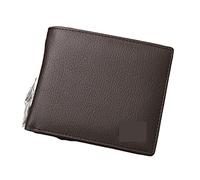 ETZRYSYB Monederos para mujer, 100 % piel auténtica, cartera para hombre, producto premium, carteras de cuero vacuno real para hombre, carteras cortas negras, Brown, Talla única