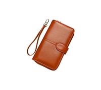 ETZRYSYB Monederos para mujer, cartera de piel encerada al aceite, estilo largo, gran capacidad, para teléfono móvil, tarjetero, un color, Talla única