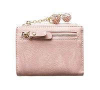 ETZRYSYB Monederos para mujer y mujer, cartera de cuero con cremallera corta, monedero multitarjeta, soporte para tarjetas de crédito, plegable, a la moda, lindo bolso de mano femenino, un color