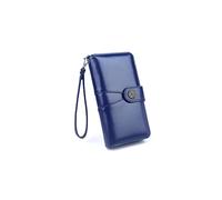 ETZRYSYB Monederos para mujer y mujer, cartera larga de piel encerada al aceite, bolsa de mano con costuras de gran capacidad, bolsa de recogida de aceite, cartera de diseñador, un color, Talla única