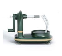 ETZRYSYB Pelador de manzanas de manivela, pelador de frutas de acero inoxidable, máquina de rebanar, máquina de frutas de manzana, kit de pelado, herramienta creativa de corte de cocina (verde oscuro)