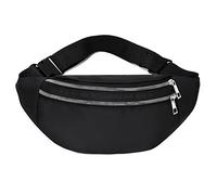 ETZRYSYB Riñonera para mujer, impermeable, a la moda, bolsa de viaje para mujer, bolsa cruzada unisex, riñonera, cinturón, teléfono móvil, bolsa de pecho, negro, Talla única