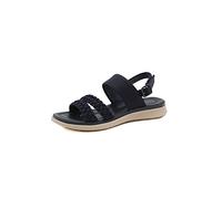 ETZRYSYB Sandalias para mujer, talla grande, puntera abierta, de verano, zapatos de plataforma, zapatos cómodos para mujer, playa arenosa (azul, talla 9.5)