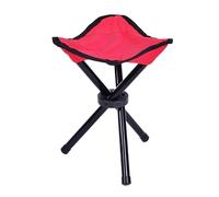 ETZRYSYB Silla de pesca, portátil, ligera, plegable, para camping, senderismo, plegable, con trípode, para pesca, festival, picnic, barbacoa, playa (rojo)
