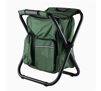 ETZRYSYB Silla de pesca, taburete de pesca, portátil, plegable, con bolsa térmica aislada, taburetes de picnic, senderismo, asiento de viaje (verde)