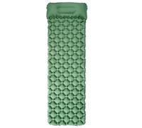 ETZRYSYB Silla plegable para dormir al aire libre, colchón inflable con almohadas, tapete de viaje al aire libre, cama plegable, cojín de aire ultraligero, senderismo, senderismo (verde)