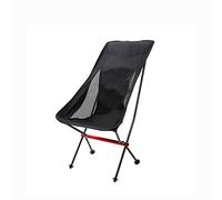 ETZRYSYB Silla plegable portátil con respaldo para playa, ocio, luna, pesca, barbacoa, taburete de conducción autónoma, al aire libre, silla plegable de aleación de aluminio ultraligera (Schwarz)