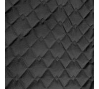 EU Fabrics Tela acolchada de poliéster, tela impermeable preacolchada, guata de 135 g/m², doble puntada de diamante, material resistente de 7 onzas, para cama de mascotas y ecuestre (negro, 1 metro x