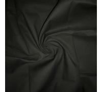 EU Fabrics Tela de algodón 100% | Material ignífugo para coser | Ideal para techos y exposiciones | Tela de algodón ligera y suave por metros (negro, 1 metro x 122 cm)