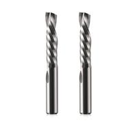 EU_HOZLY 1 fresa de corte en espiral UP&DOWN Router Bit 6 mm, longitud de corte de 25 mm, longitud total de 50 mm, fresadora CNC de 6 mm, vástago de madera, 2 unidades (6 x 25 x 50)
